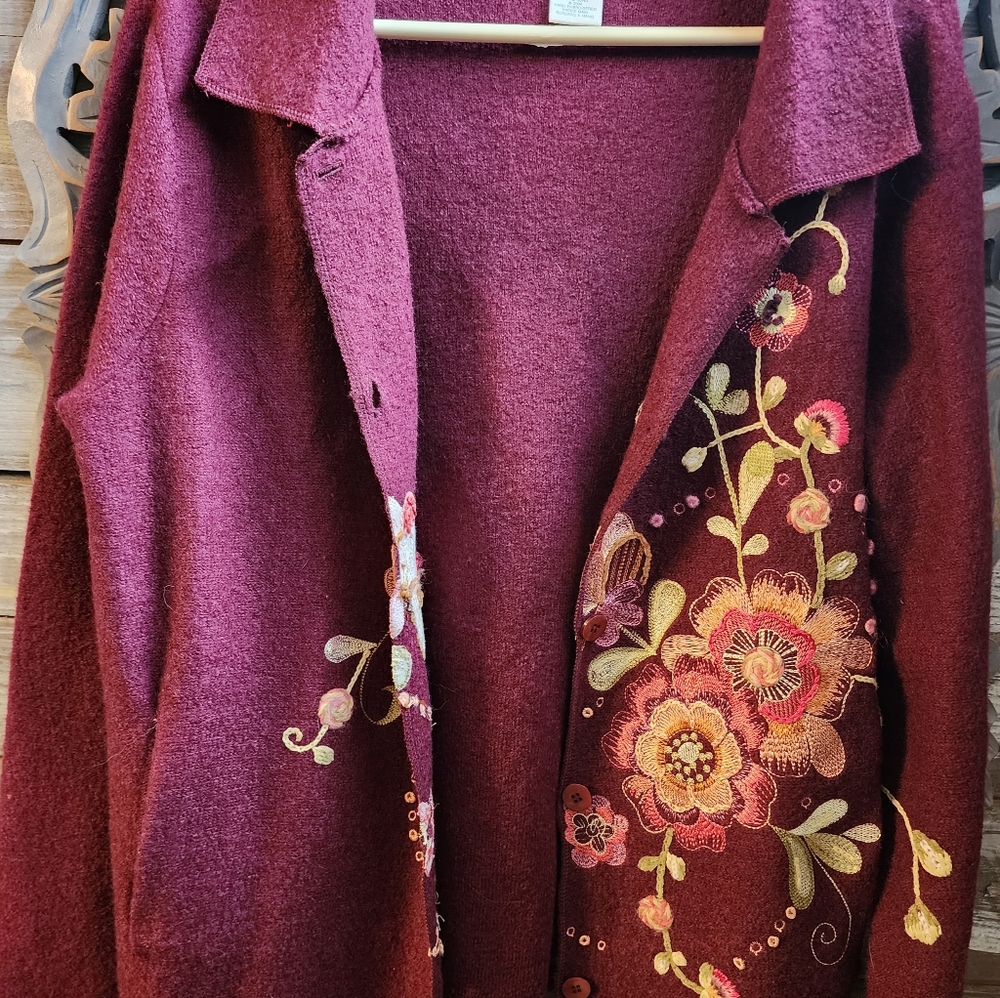 Boho Style Hand Embroidered Jacket - Picture 2 of 7